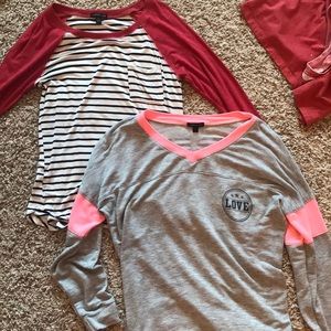 TWO long sleeve shirts